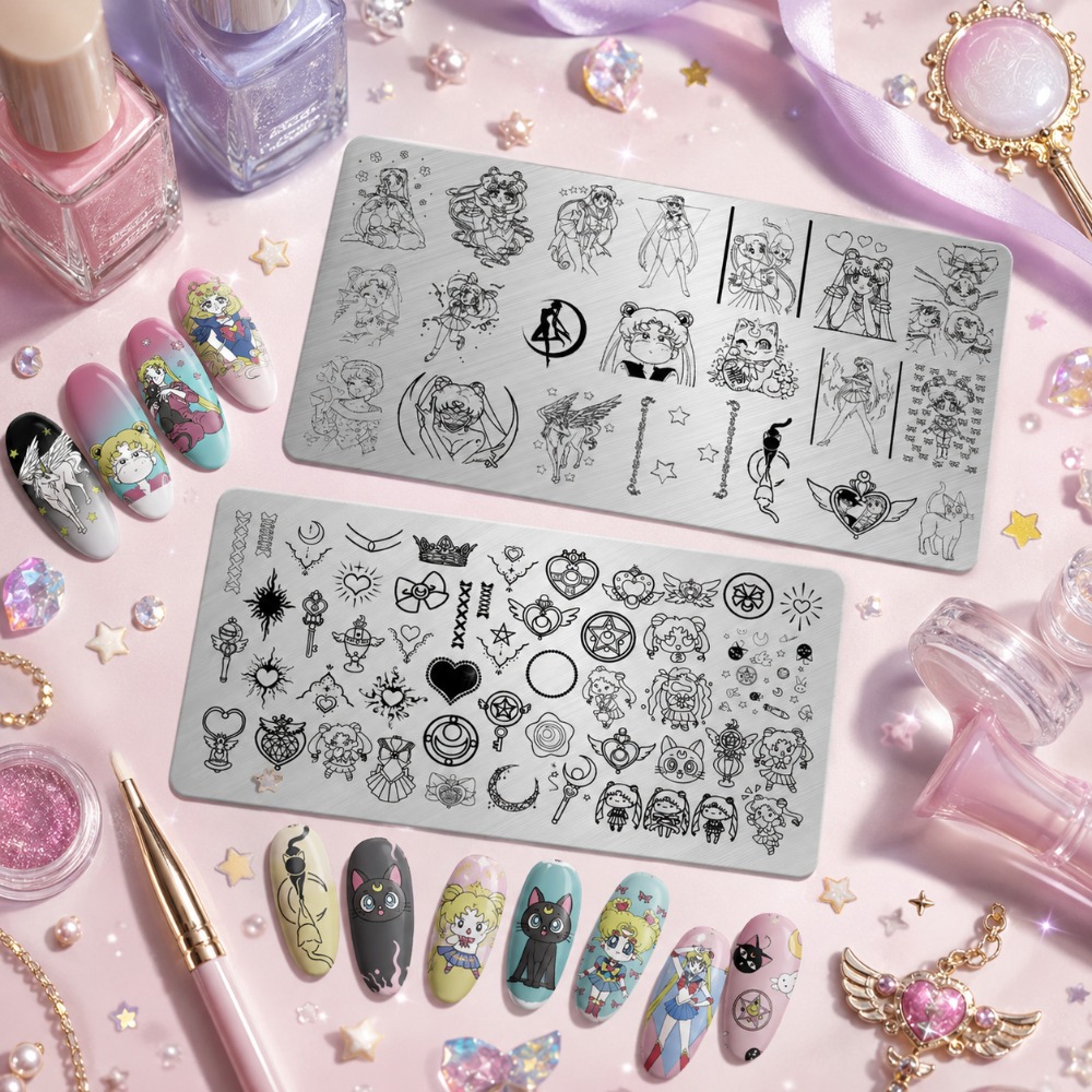 Nail Art Stamping Kit - Placa de Estampagem de Unhas Sailor