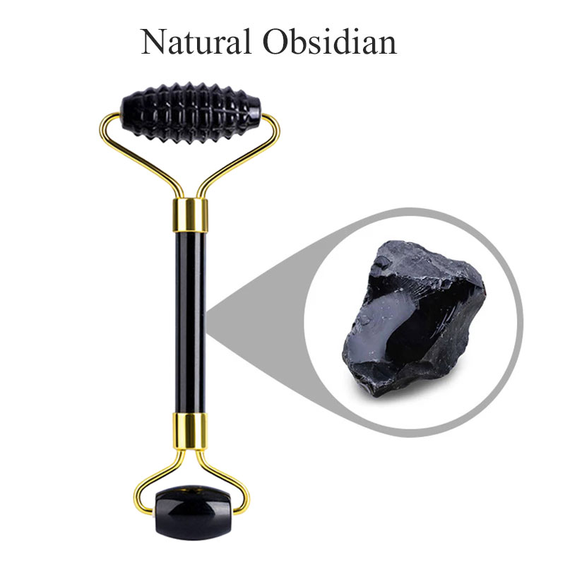 Jade Roller Gua Sha - Conjunto de Rolo de Massagem Facial