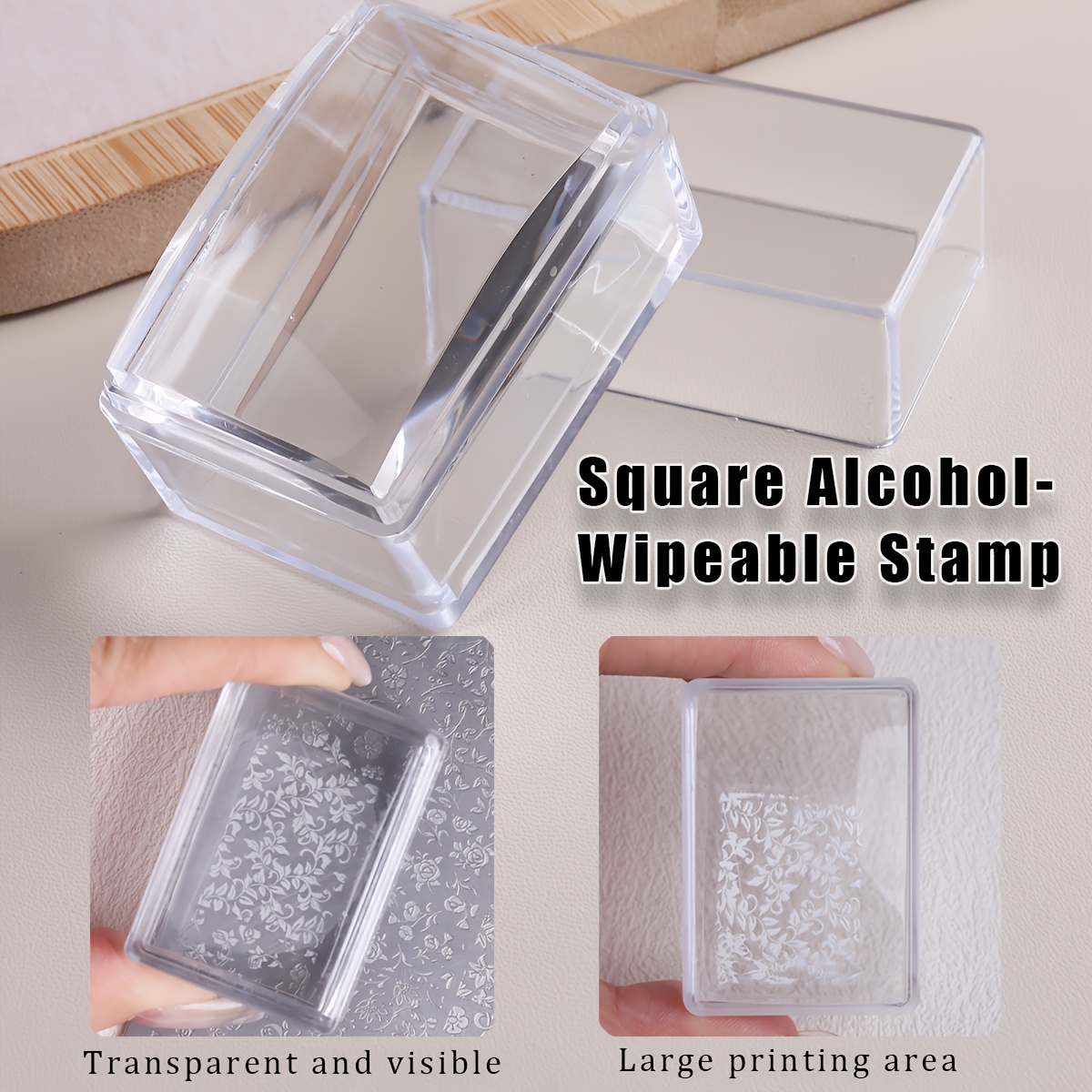 Nail Art Stamping Kit - Conjunto de Carimbos de Silicone Transparente