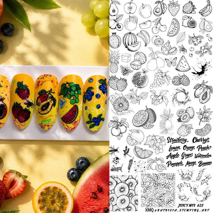 Nail Art Stamping Kit - Placas de Estampagem para Unhas XMQ