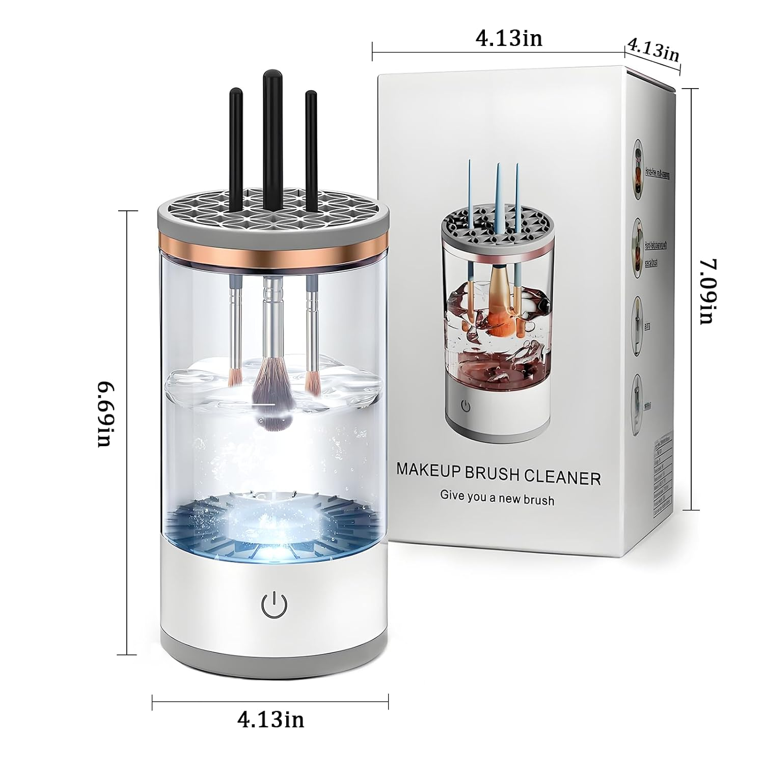 Beauty Makeup Brushes - Limpador Automático Elétrico de Pincéis de