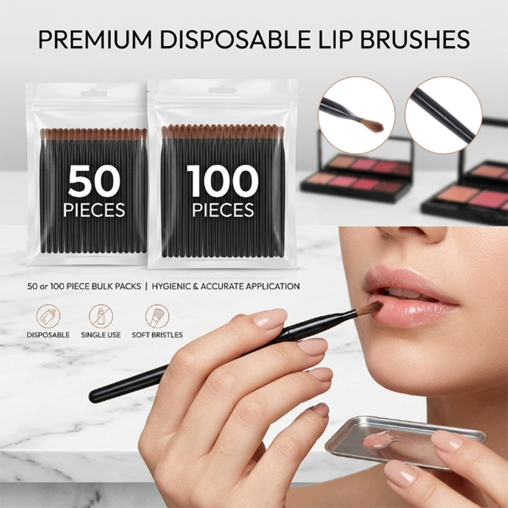 Beauty Makeup Salon - Conjunto de 50/100 Pincéis Descartáveis para