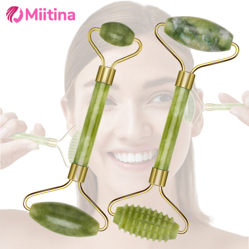 Jade Roller Gua Sha - Rolo de jade natural rosto gua