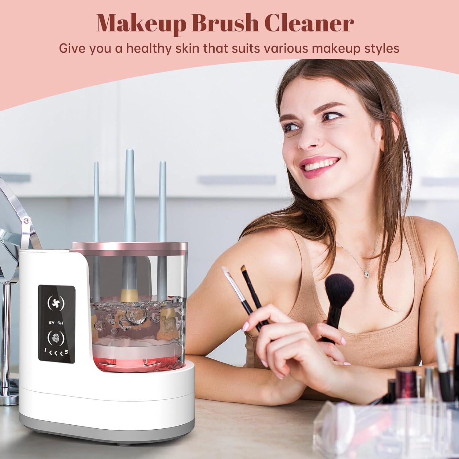 Beauty Makeup Products - Máquina Automática Rotativa para Limpeza de