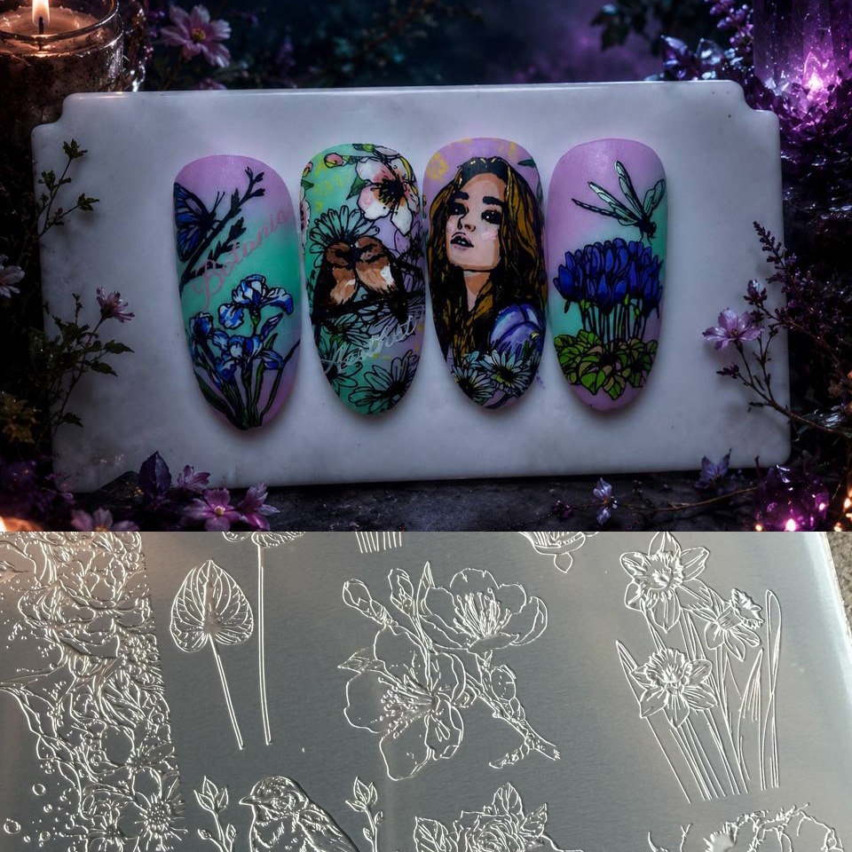 Nail Art Stamping Kit - Placas de Estampagem para Unhas XMQ: