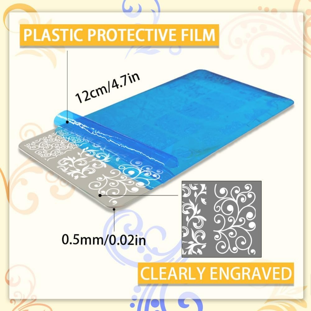 3 pçs padrão de redemoinho mod - Nail Art Stamping Kit avaliação e preço