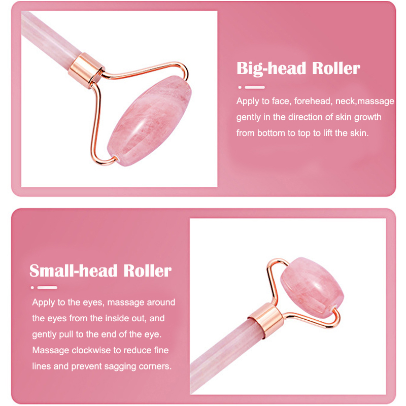 Rosa natural de quartzo jade r - Jade Roller Gua Sha avaliação e preço