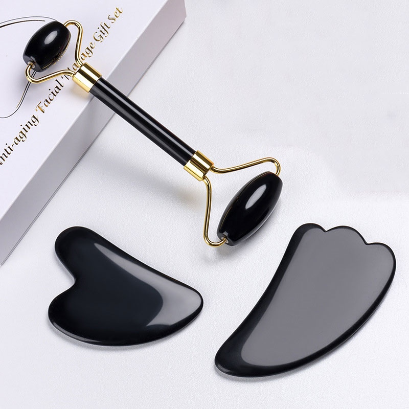 Conjunto de Rolo de Massagem F - Jade Roller Gua Sha avaliação e preço