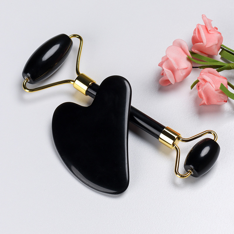 Conjunto de Rolo de Massagem F - Jade Roller Gua Sha avaliação e preço