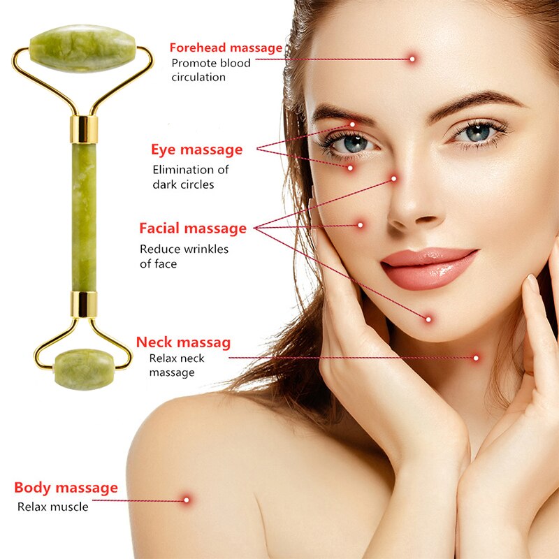 Cuidados com a pele pedra de q - Jade Roller Gua Sha avaliação e preço