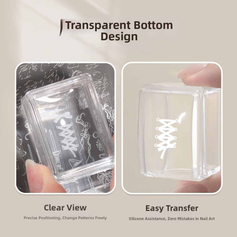 Novas Placas Transparentes par - Nail Art Stamping Kit avaliação e preço