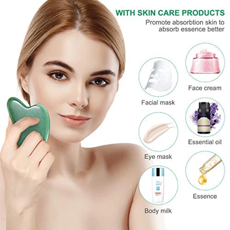 Conjunto de Massageador Facial - Jade Roller Gua Sha avaliação e preço