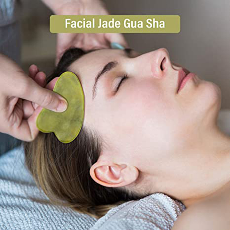 Rolo de jade natural gua sha c - Jade Roller Gua Sha avaliação e preço