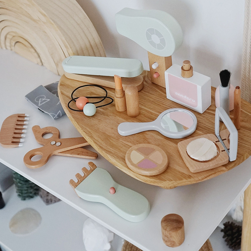 Novas crianças de madeira simu - Beauty Makeup Gift Sets avaliação e preço