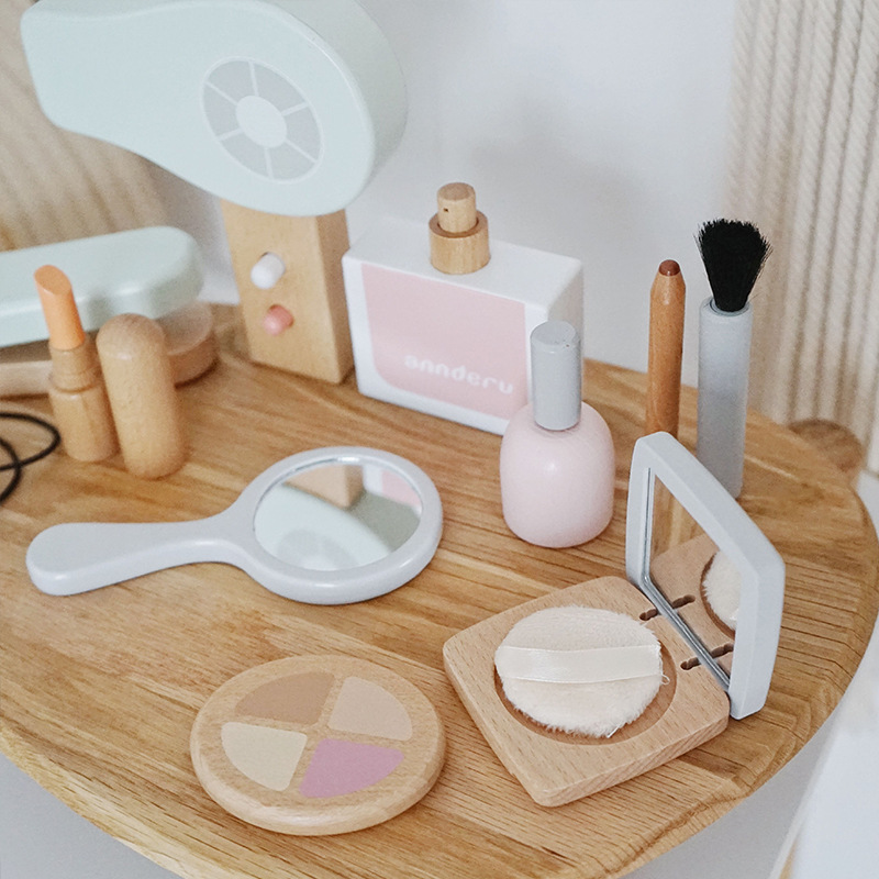 Novas crianças de madeira simu - Beauty Makeup Gift Sets avaliação e preço