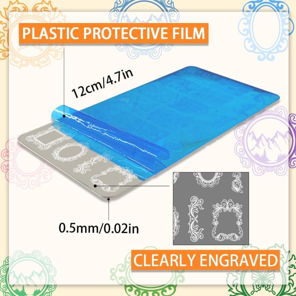 3 peças de Placas de Estampage - Nail Art Stamping Kit avaliação e preço