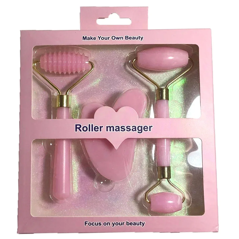 Rolo de resina massageador par - Jade Roller Gua Sha avaliação e preço