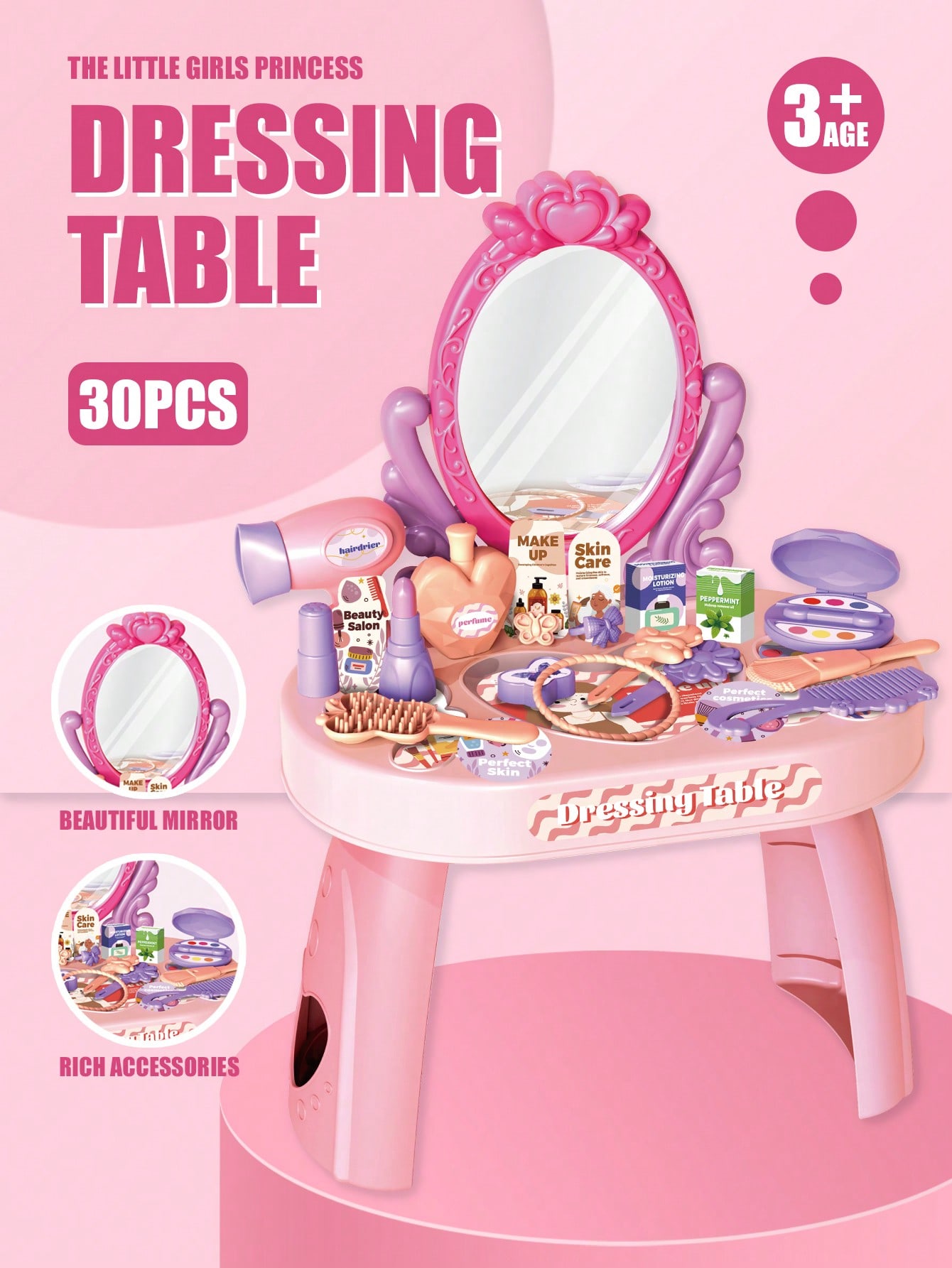 Conjunto de Brinquedo de Mesa  - Beauty Makeup Desk avaliação e preço