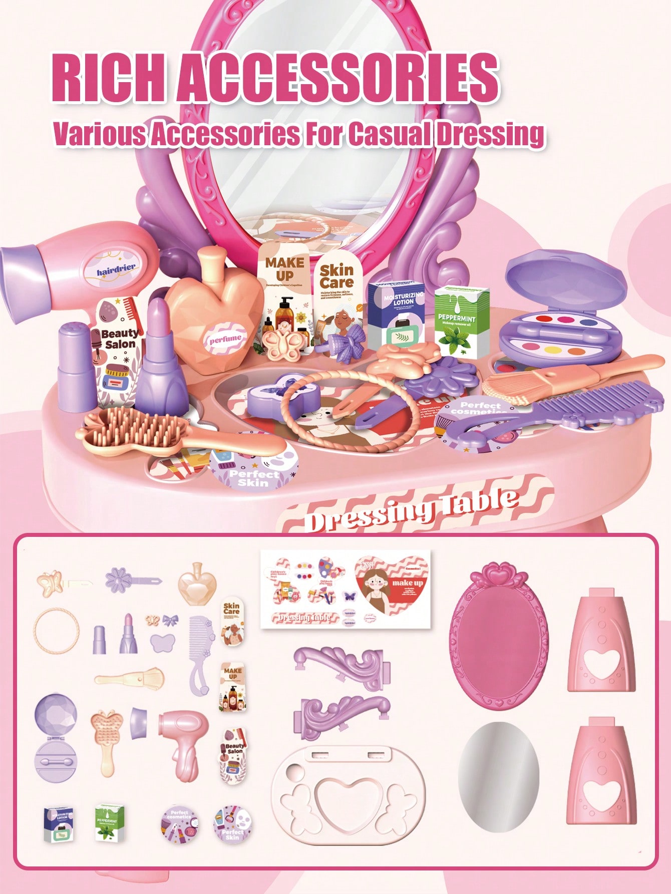 Conjunto de Brinquedo de Mesa  - Beauty Makeup Desk avaliação e preço