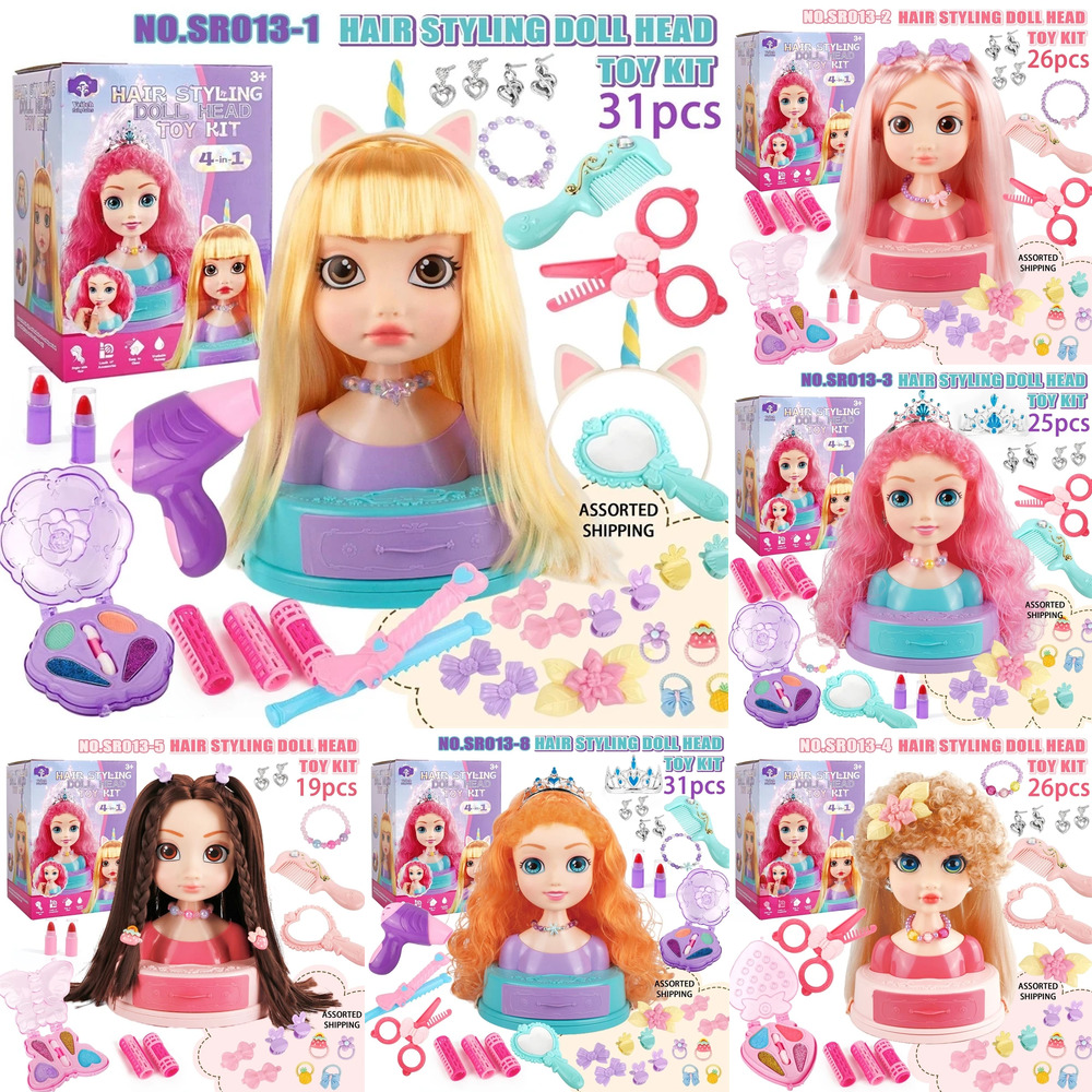 Estilo de cabelo boneca cabeça - Beauty Makeup Gift Sets avaliação e preço
