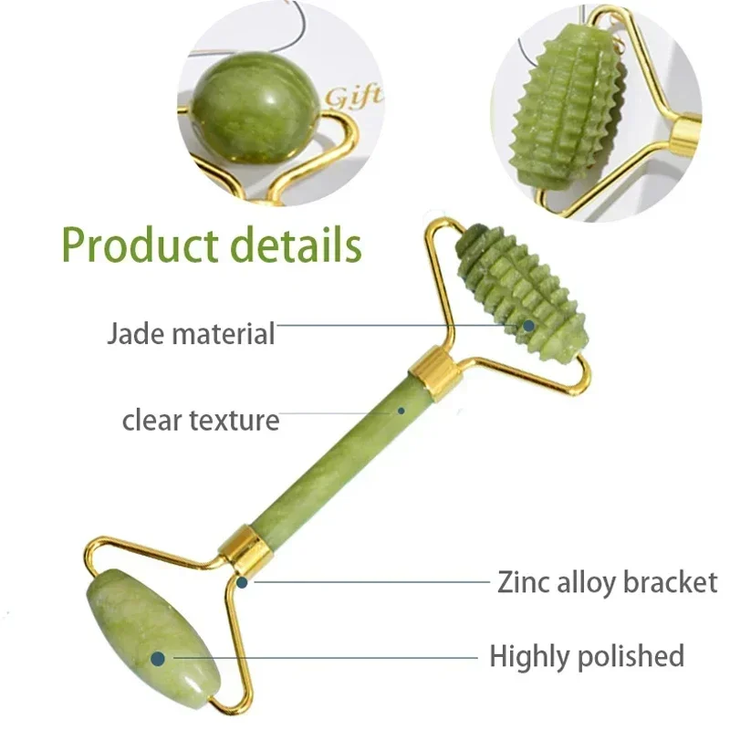 Rolo de Jade Natural para o Ro - Jade Roller Gua Sha avaliação e preço