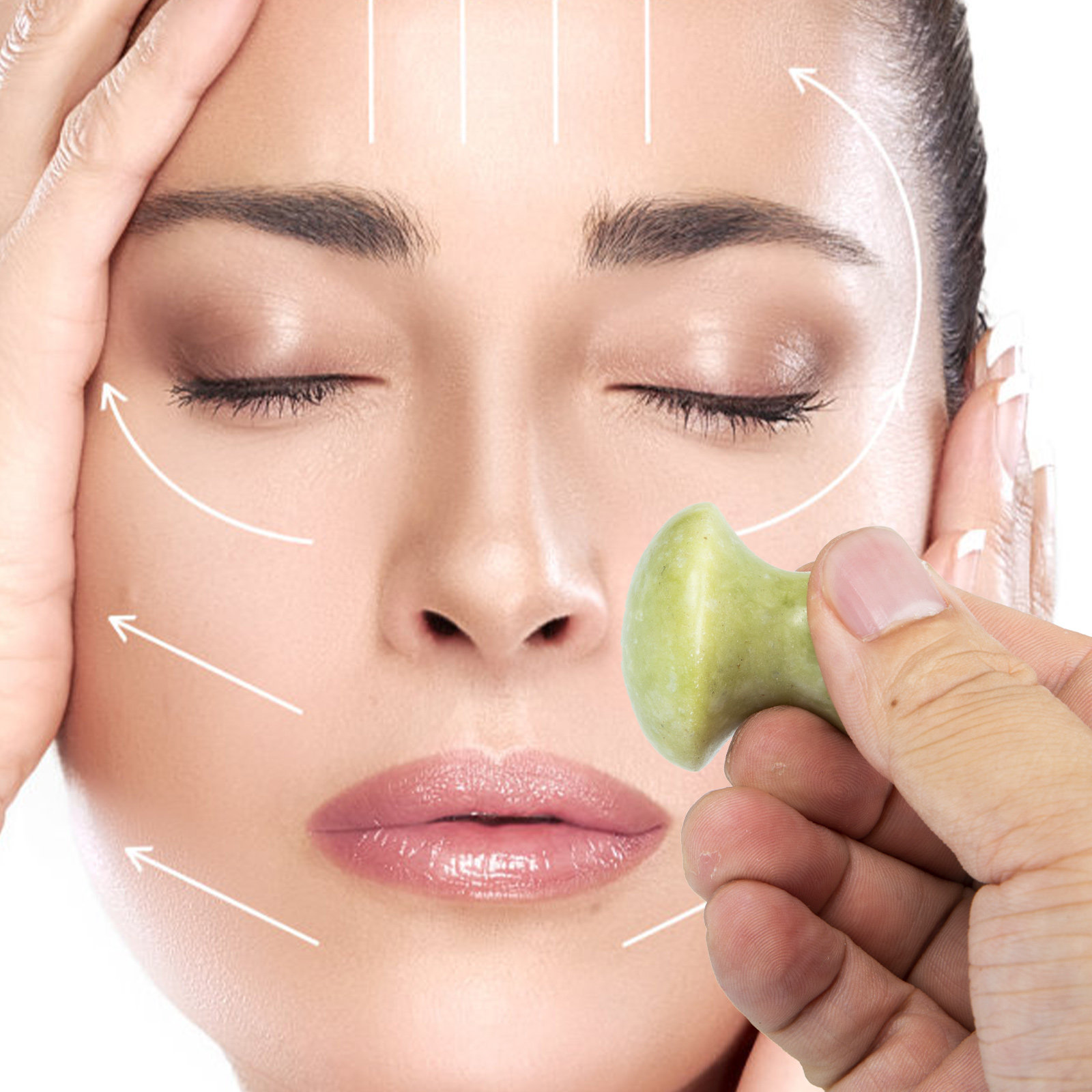 2 Peças Ferramenta Gua Sha de  - Jade Roller Gua Sha avaliação e preço